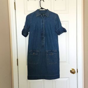 NWOT Lauren Ralph Lauren XS Jean Dress 100% Cotton